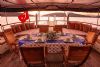 Aegean Pearl Gulet, Rear Deck Dining, With Amazing Views.