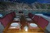 l.cemre gulet yemek masası.  L. Cemre Yacht, Dining On Board.